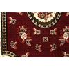 Image 2 : Modern polyester area carpet with center medallion Asian floral design with deep red background and 