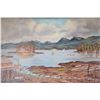 Image 1 : Ruth Harvey, framed original oil on canvas painting of a Prince Rupert harbour scene, 24" X 35"