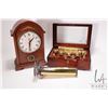 Image 1 : Modern battery powdered chiming music box that play fifty Christmas melodies and a modern wooden cat