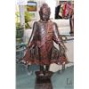 Image 1 : Carved tall wooden Buddha, 42" in height