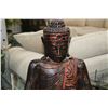Image 2 : Carved tall wooden Buddha, 42" in height