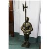 Image 1 : Antique Nestor-England brass knight fireside companion set 37" in height, circa 1920