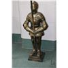 Image 2 : Antique Nestor-England brass knight fireside companion set 37" in height, circa 1920