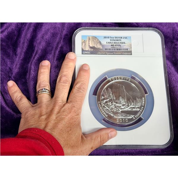 GIGANTIC PURE SILVER QUARTER REPLICA - 5 OUNCES OF PURE SILVER