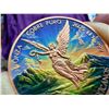 Image 3 : MEXICO LIBERTAD REPLICA COIN - 2024 - ONE TROY OUNCE .999 FINE COPPER - COLORIZED