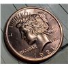 Image 12 : COPPER BULLION ROUNDS - SILVER DOLLAR REPLICAS - ONE AVDP OUNCE .999 FINE COPPER (X2) AND ONE TROY O