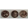 Image 1 : COPPER BULLION ROUNDS - SILVER DOLLAR REPLICAS - ONE AVDP OUNCE .999 FINE COPPER (X2) AND ONE TROY O