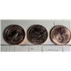 Image 2 : COPPER BULLION ROUNDS - SILVER DOLLAR REPLICAS - ONE AVDP OUNCE .999 FINE COPPER (X2) AND ONE TROY O