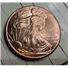 Image 8 : COPPER BULLION ROUNDS - SILVER DOLLAR REPLICAS - ONE AVDP OUNCE .999 FINE COPPER (X2) AND ONE TROY O