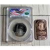 Image 1 : STATUE OF LIBERTY HALF DOLLAR COIN - 1986S - MS68DCAM; ONE AVDP OUNCE OF .999 FINE COPPER