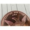 Image 3 : COPPER BULLION ROUNDS - HALF DOLLAR REPLICAS - ONE AVDP OUNCE .999 FINE COPPER EACH - LOT OF 2
