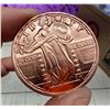 Image 1 : COPPER BULLION ROUND - STANDING LIBERTY REPLICA - ONE AVDP OUNCE .999 FINE COPPER