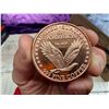 Image 2 : COPPER BULLION ROUND - STANDING LIBERTY REPLICA - ONE AVDP OUNCE .999 FINE COPPER