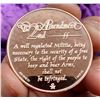 Image 4 : COPPER BULLION "ROUNDS" - ROUND, FIREARM, BULLET REPLICAS -ONE AVDP OUNCE .999 FINE COPPER (X1) AND 