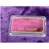 Image 2 : COPPER BULLION BAR - COLORIZED USA FLAG - ONE TROY OUNCE .999 FINE COPPER