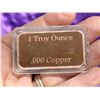 Image 6 : COPPER BULLION BAR - COLORIZED USA FLAG - ONE TROY OUNCE .999 FINE COPPER