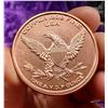 Image 2 : COPPER BULLION ROUND - AFGHANISTAN WAR - ONE AVDP OUNCE .999 FINE COPPER