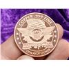 Image 2 : COPPER BULLION ROUND - "BACK THE BLUE" - ONE AVDP OUNCE .999 FINE COPPER