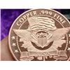 Image 5 : COPPER BULLION ROUND - "BACK THE BLUE" - ONE AVDP OUNCE .999 FINE COPPER