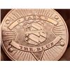 Image 6 : COPPER BULLION ROUND - "BACK THE BLUE" - ONE AVDP OUNCE .999 FINE COPPER