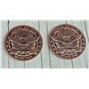 Image 2 : COPPER ROUNDS - ST GAUDENS AND TRADE DOLLAR -  ONE AVDP OUNCE .999 FINE COPPER (X2)