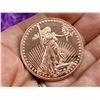 Image 3 : COPPER ROUNDS - ST GAUDENS AND TRADE DOLLAR -  ONE AVDP OUNCE .999 FINE COPPER (X2)