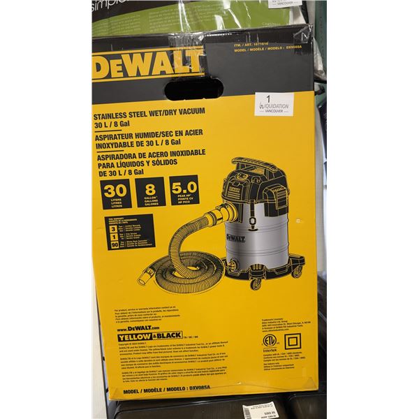 Dewalt Wet/Dry Vaccum 30L - Untested