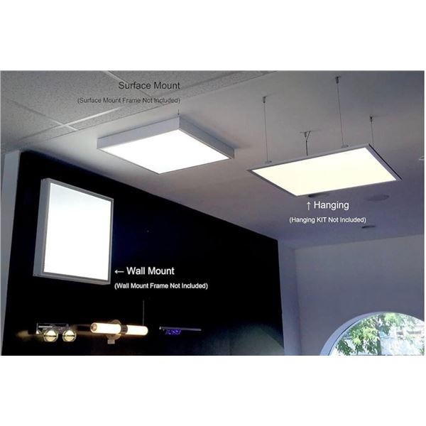 2x2 LED Flat Panel Light 50W Dimmable 3-CCT 4-Pack - Brand New
