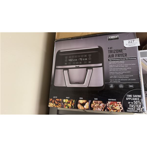 Bella Pro Series 9QT TriZone™ Air Fryer - Tested-New