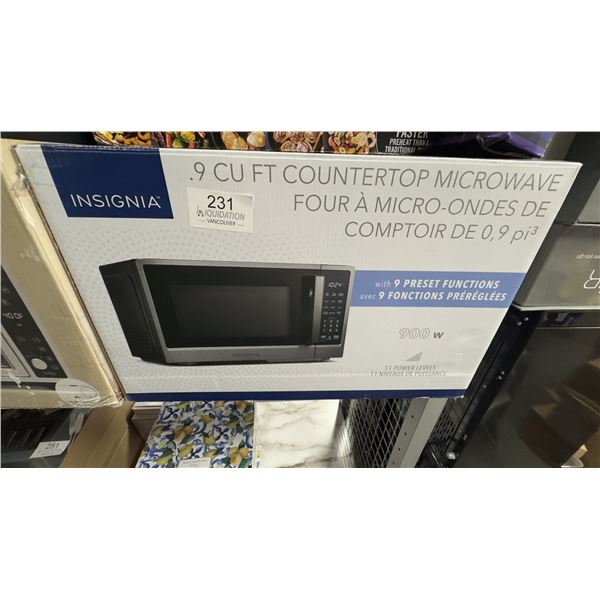 Brand New Countertop Microwave 0.9 Cu. Ft. 900W-9 Preset Functions