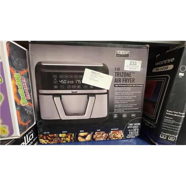 Bella Pro Series 9QT TriZone™ Air Fryer - Tested-New
