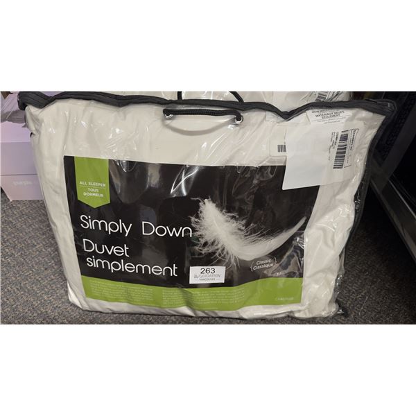 Brand New - Simply Down Pillow / All Sleeper