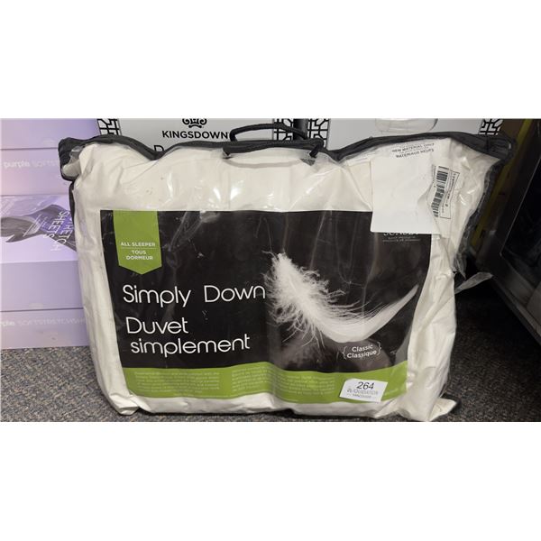 Brand New - Simply Down Pillow / All Sleeper