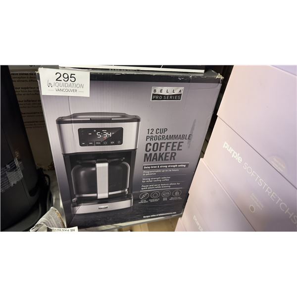 Brand New Bella Pro Series 12-Cup Programmable Coffee Maker