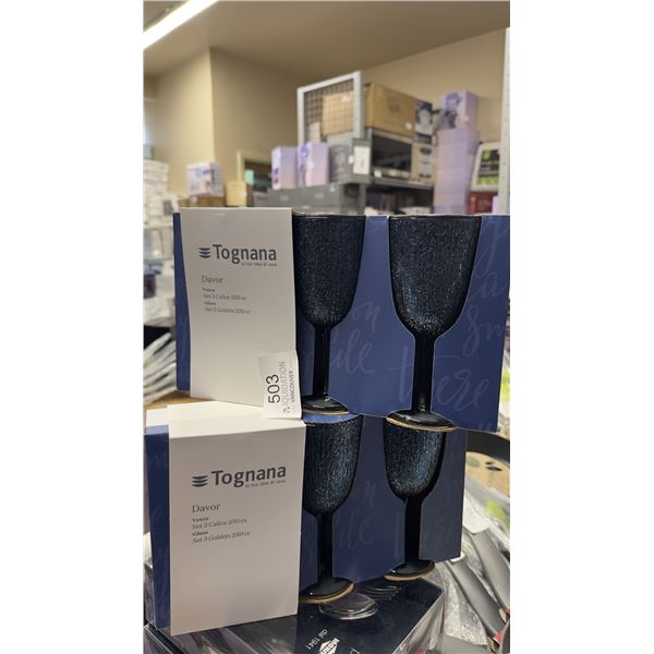 Brand New set of 6 pcs Navy Goblet 6pc 250cc- Made in Italy