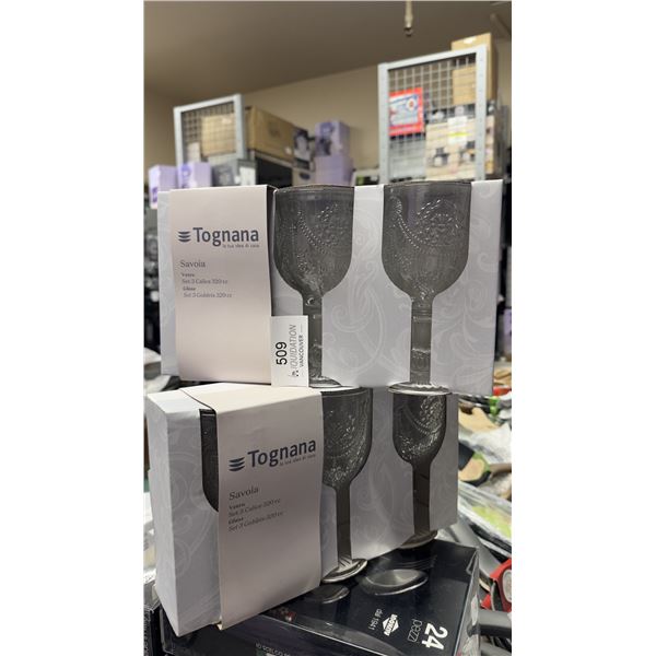 Brand New set of 6 pcs White Goblet 6pc 320cc- Made in Italy