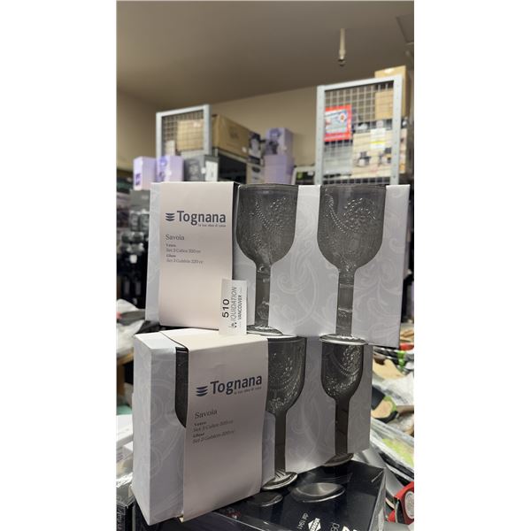 Brand New set of 6 pcs White Goblet 6pc 320cc- Made in Italy