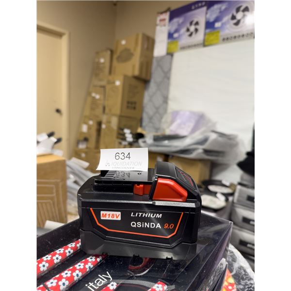 In Box 18V lithium battery 9AH
