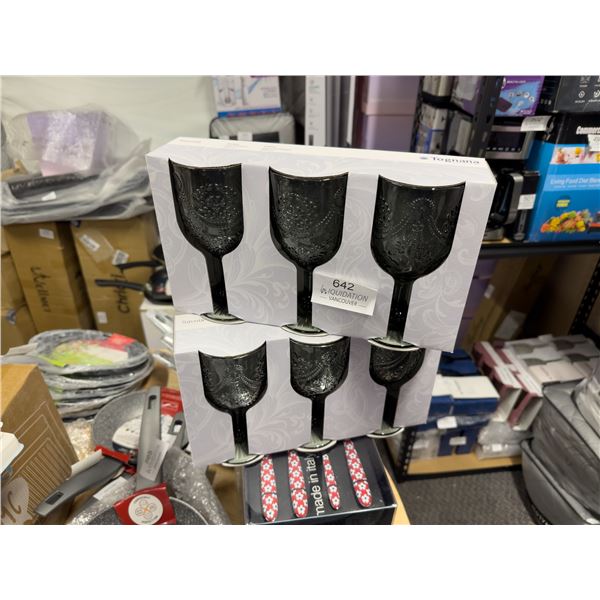 Brand New Set 6 Piece Savoia Green Goblet 320cc