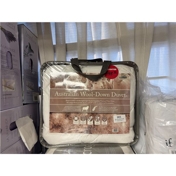 Sunset Australian Wool-Down Duvet | Twin | Retail $398 | New in Bag