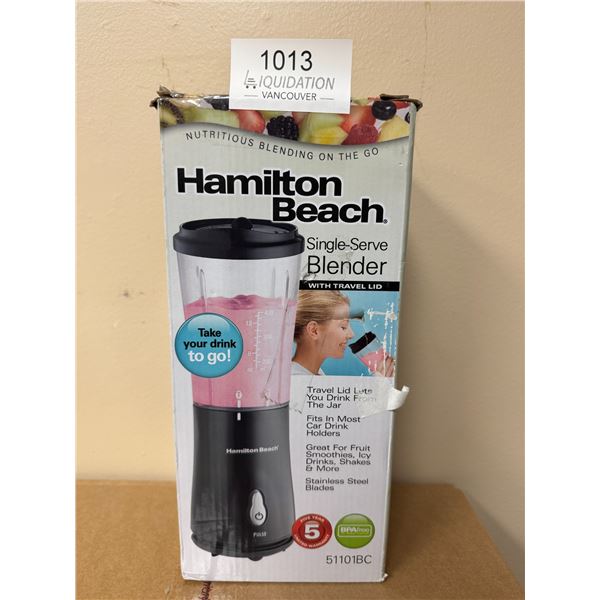 Hamilton Beach Single Serve Blender - New