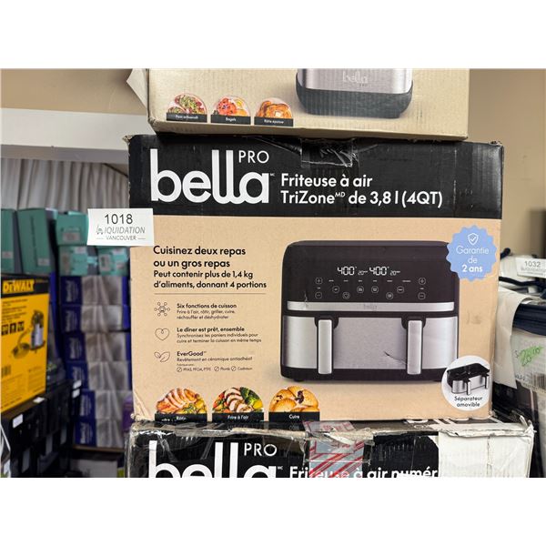 Bella Pro TriZone 4QT Dual Basket Air Fryer-New Tested