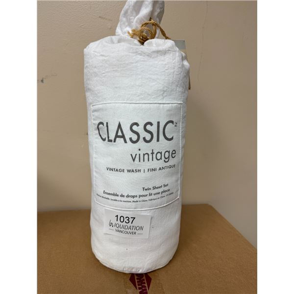 Brand New Classic Vintage Wash Twin Sheet Set