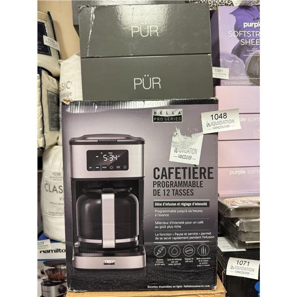 Bella Pro Series 12 Cup Programmable Coffee Maker