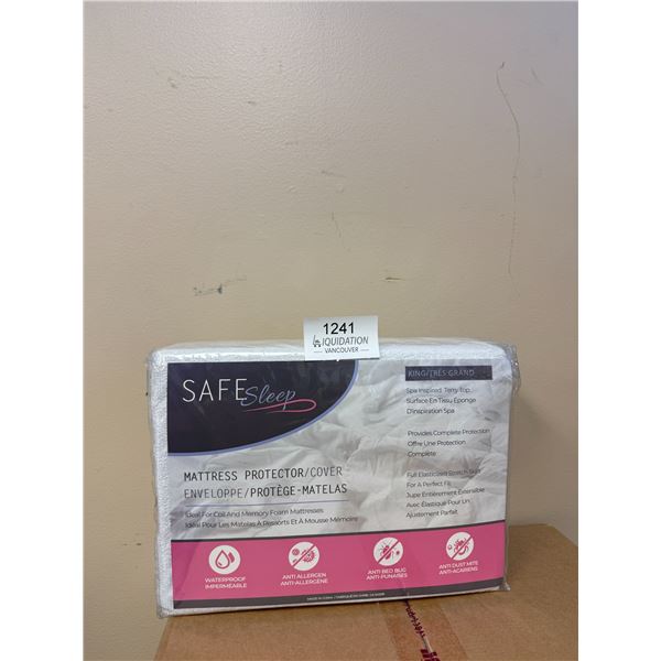 Brand New Safe Sleep King Mattress Protector
