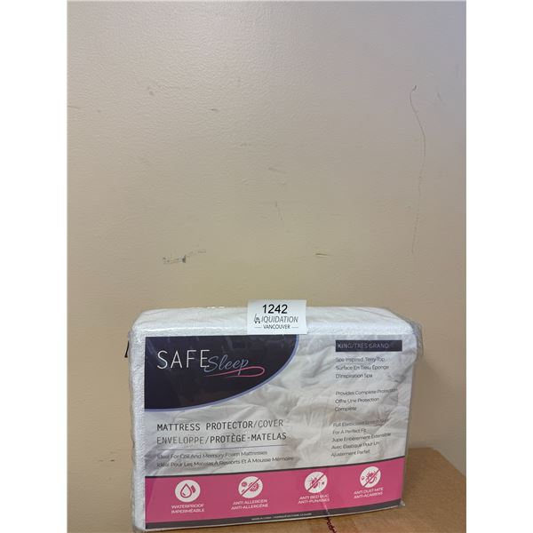 Brand New Safe Sleep King Mattress Protector
