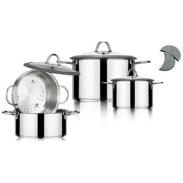 Brand New Milano 7-Piece Stainless Steel Cookware Set | Made in Italy