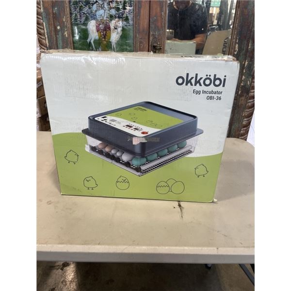 AS NEW OKKOBI EGG INCUBATOR MODEL OBI-36