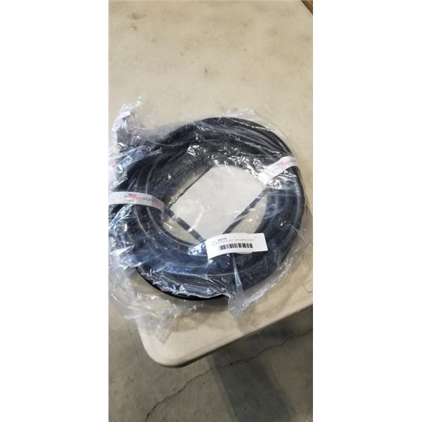 AS NEW BLACK 25FT LIFE SUPPLY HEAVY DUTY INDOOR OUTDOOR 3 WIRE GROUNDED LIGHTED EXTENSION, 10AWG