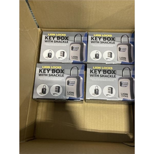 NEW LION LOCKS 4 PACK OF KEY LOCK BOXES